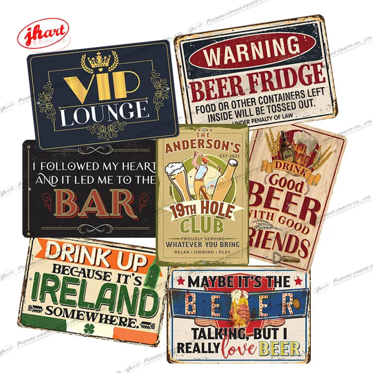 VIP Lounge Metal Sign Vintage Beer Tin Sign Backyard Bar Metal Signs Club Pub Outdoor Wall Art Print