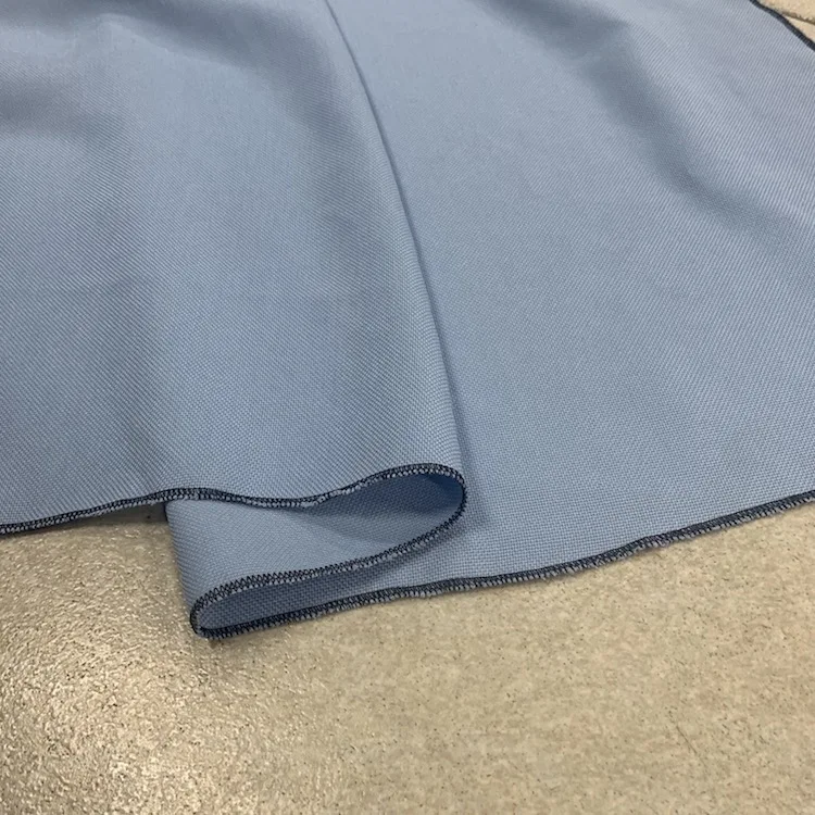Hot Sale Blue White Polyester Imitated Satin Acetate Fabric For Dress