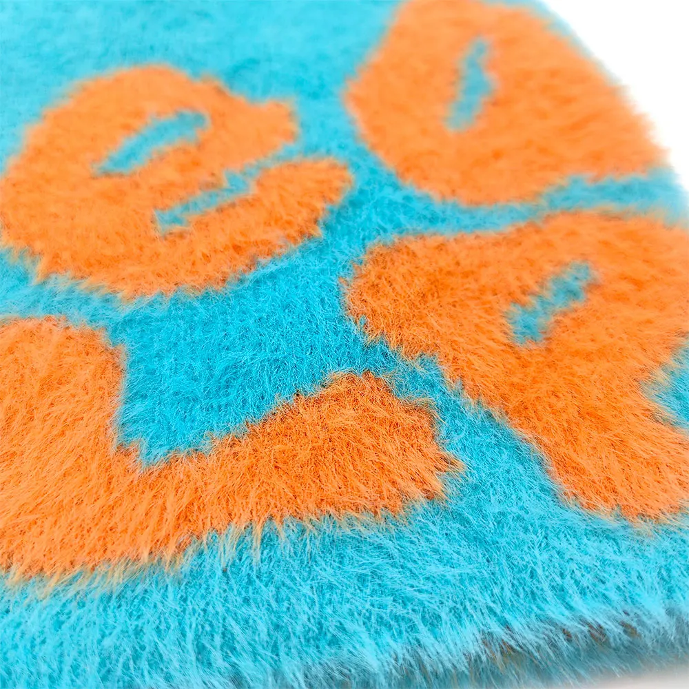 High Quality Jacquard Custom Logo Mohair Knit Winter Y2k Wool Fuzzy Mea Culpa Beanies