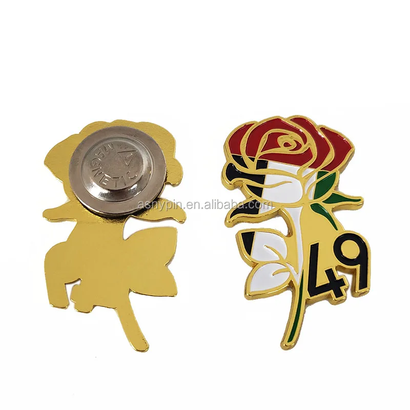 New Three Leaves Logo for Year of Tolerance size 30mm x 27.5 mm Black White pins