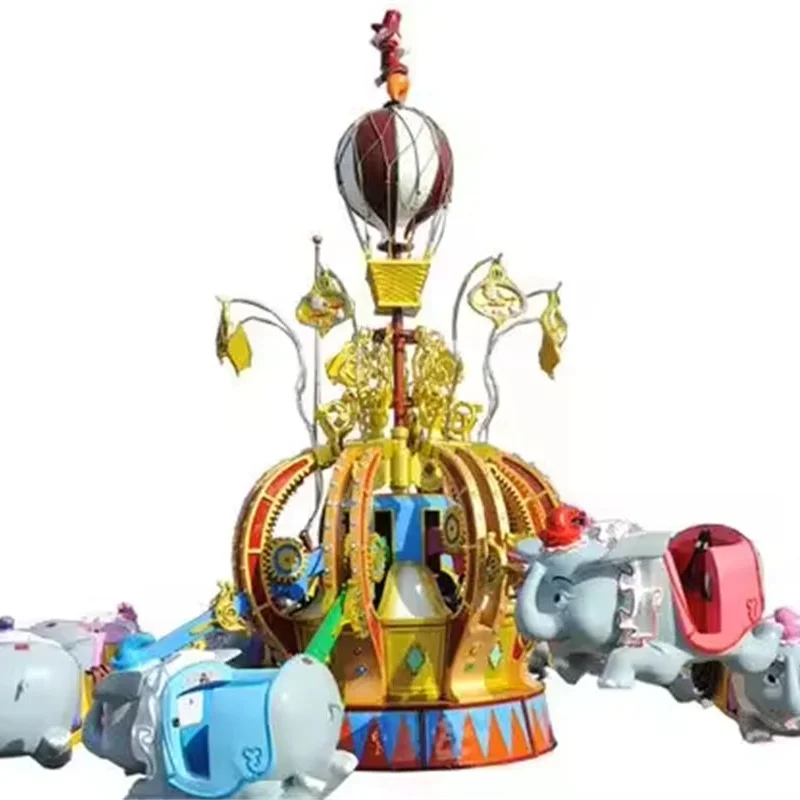 Outdoor new design thrill rides amusement park equipment flying elephant rides