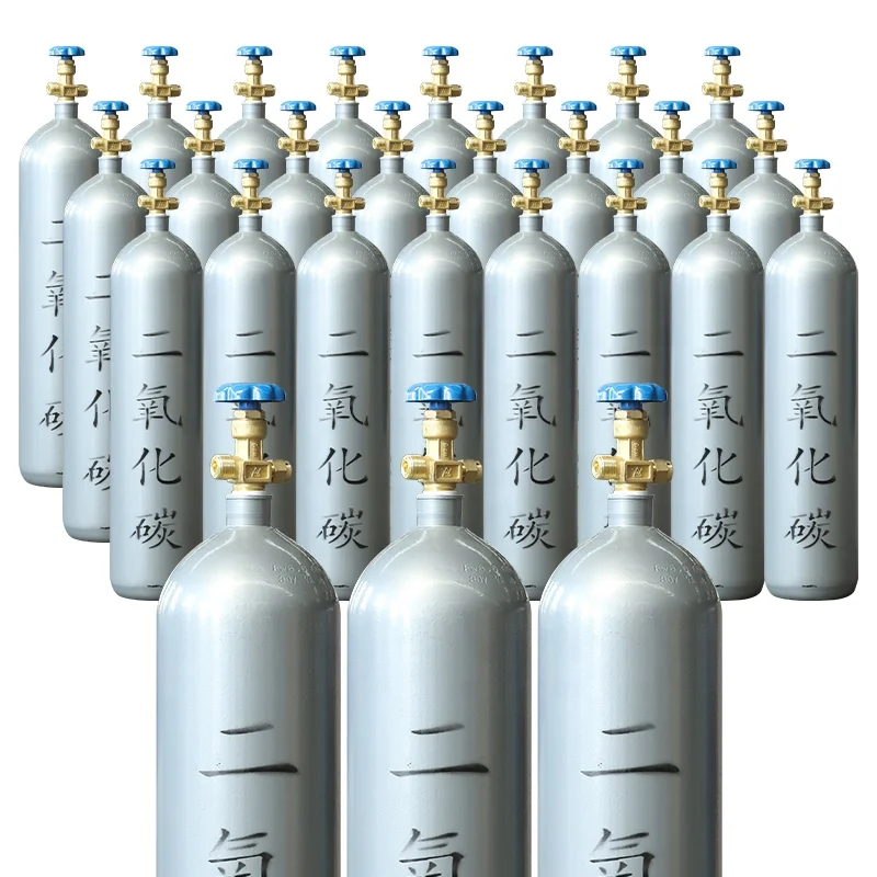 International Standard Industrial Gas Cylinder For Oxygen N2/Nitrogen H2/Helium CO2/Carbon Dioxide