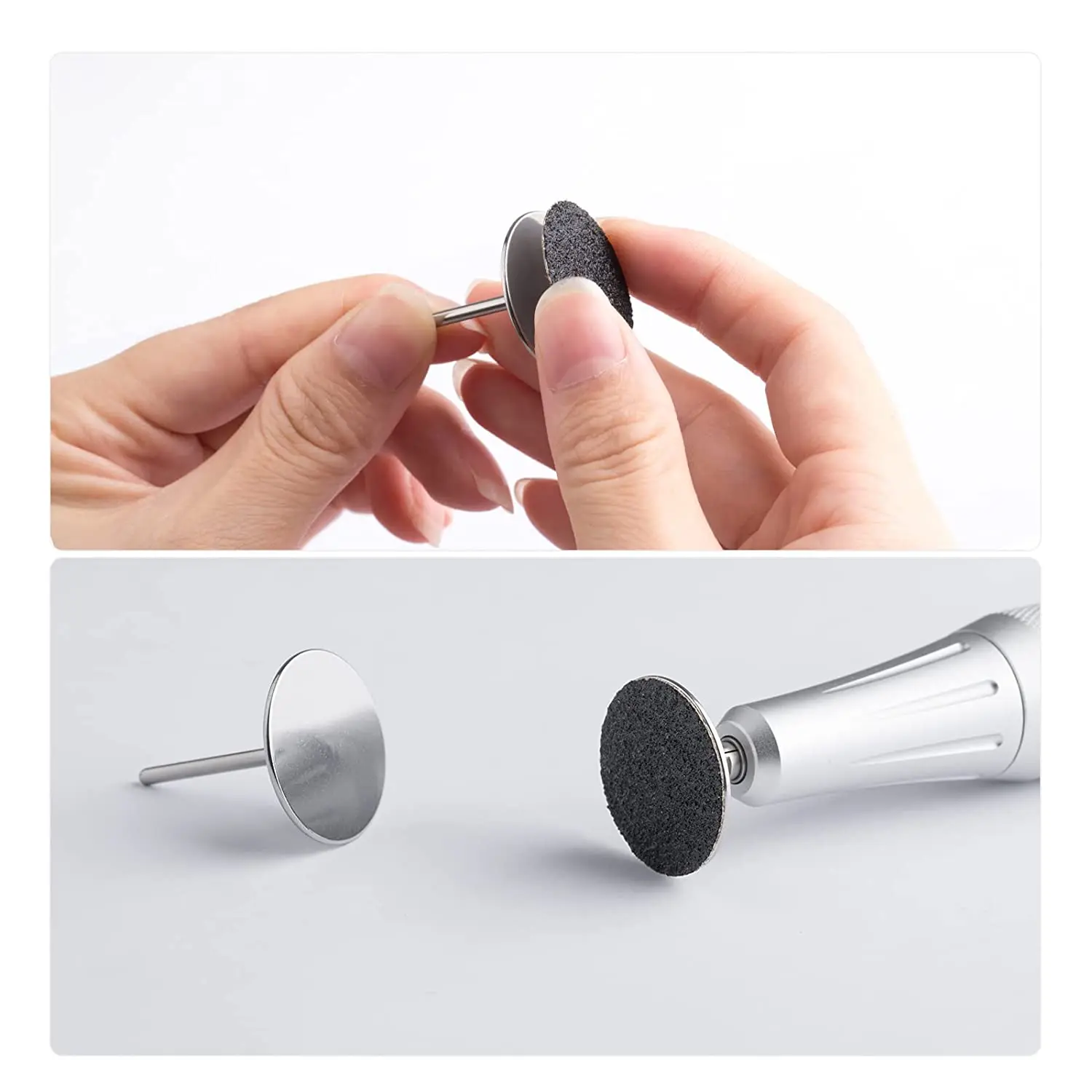 20MM 25MM Nail Disk Disc Replaceable Round Sanding Paper 100pcs #80 #180 Sandpaper Disc Cuticle Callus Remove Pedicure Drill Bit