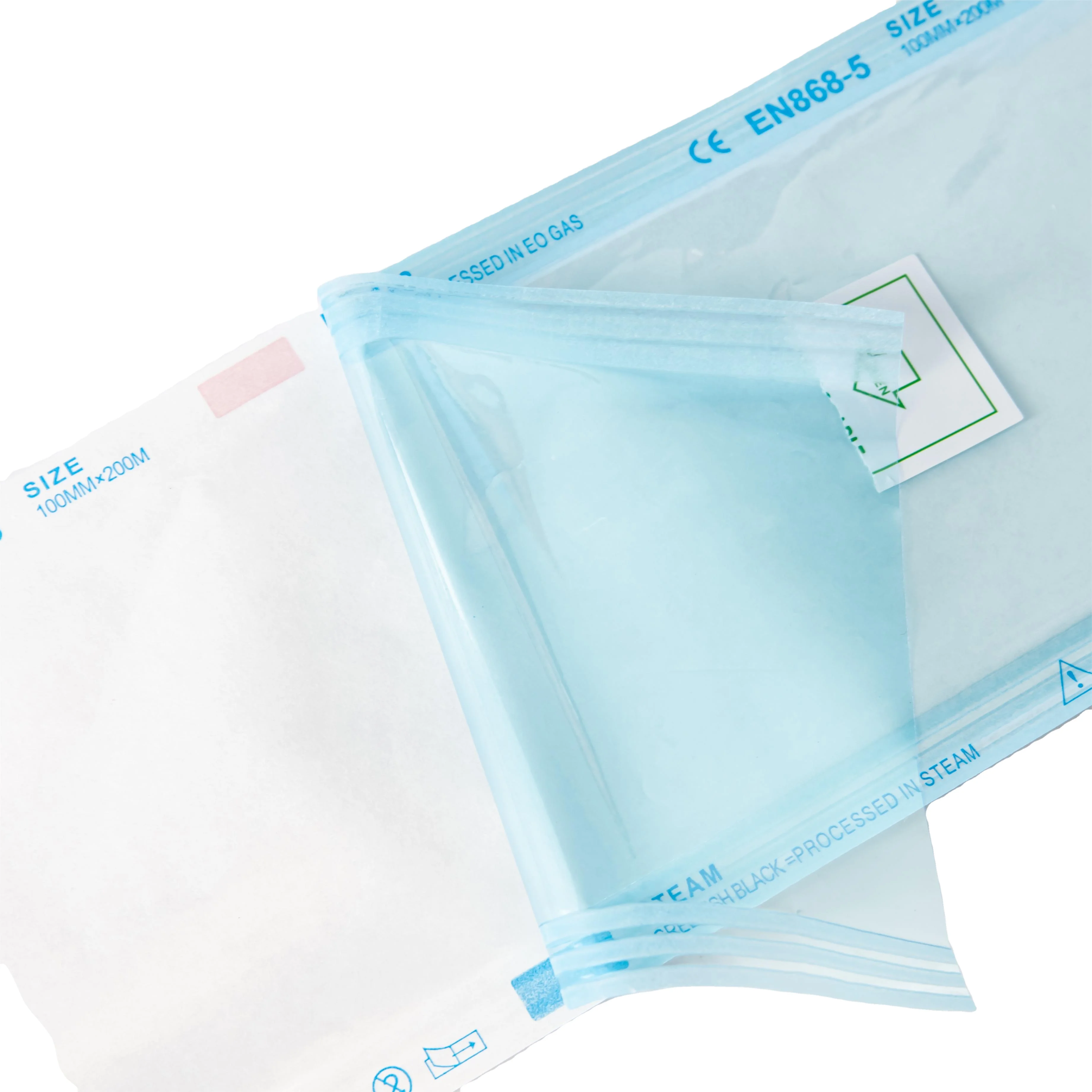 Self sealing medical dialysis paper consumables packaging bag disposable sterilization pouch