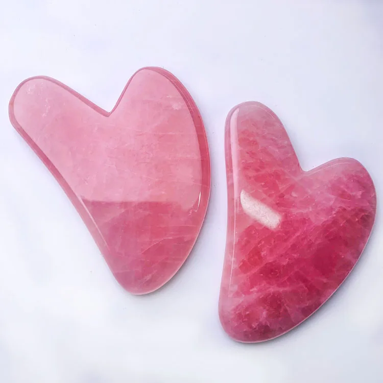 HY Hottest design Noiseless Face and Gua Sha Rose Quartz Gua Sha Facial Tool Face Massage