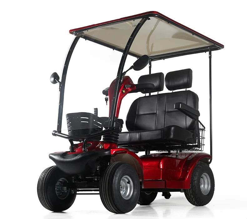 customized golf cart scooter golf mobility scooter with roof and windshield adhesive 1400W motor and 2pcs 100AH battery