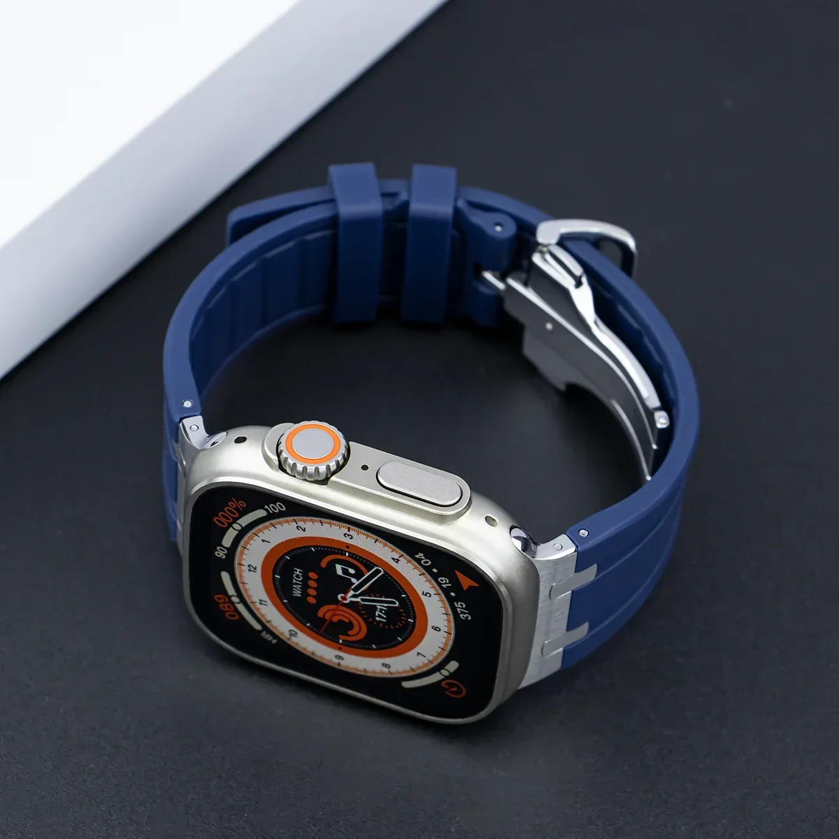 CAOWTAN 18mm 20mm Watch Strap Metal Folding Buckle Clasp Wristband Stainless Steel Buckle Automatic Deployment Watch Accessories