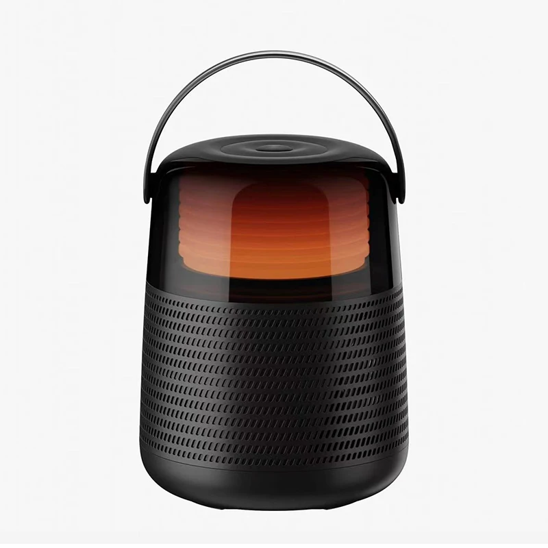 QERE HF55 Mini Portable Wireless Speaker Outdoor Subwoofer With Led Flashing Colorful Metal Bass Speaker