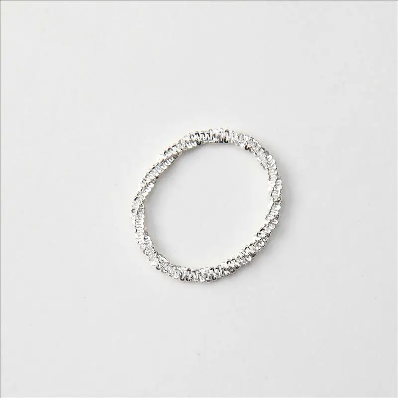 Maxery Charming  Sparkling Ring 925 Silver Light luxury Exquisite Ring Temperament INS Silver Ring