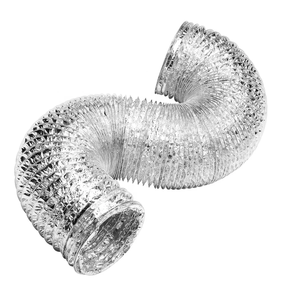4 Inch2M Ducting, Non-Insulated Flex Air Aluminum Foil Duct for Dryer Vent Hose, Heating, Cooling, Ventilation, Exhaust