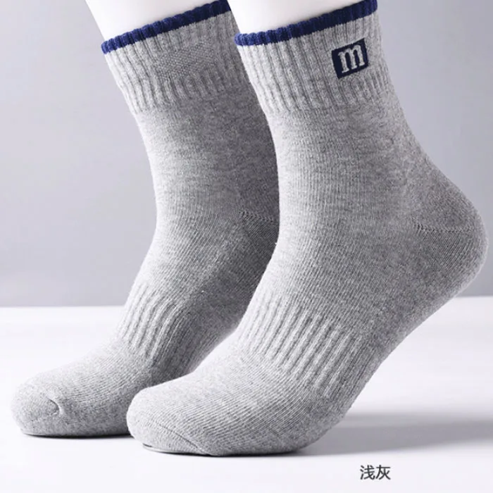 Компрессионные носки мужские спортивные с индивидуальным логотипом толстые хлопковые