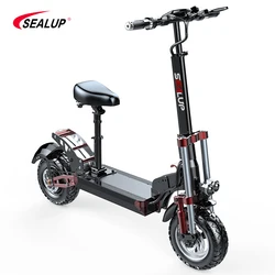 SEALUP Q22 ADULT ELECTRIC SCOOTER FRONT AND REAR SHOCK ABSORPTION 60 MILES LONG DISTANCE ELECTRIC SCOOTER FOLDING AND WATERPROOF