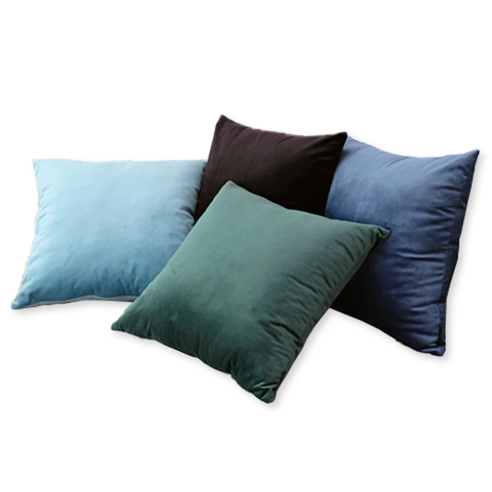 HIGH QUALITY Custom Blue Velvet Throw Pillow Sofa Cushion Covers For decorative home