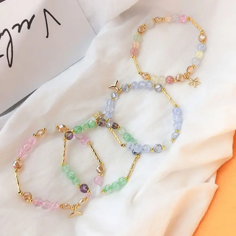 Factory Direct Price 8mm Wood Bead Bracelet Natural Stone Matte Agate Elastic Wood Bracelet