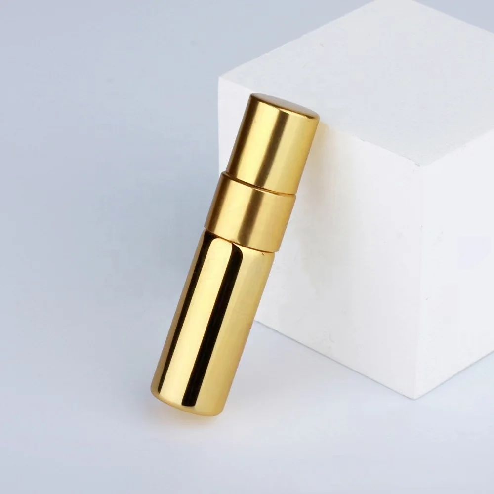 3ml 5ml 10ml Electroplated Gold Glass Perfume Spray Bottle Travel Mini Size Tester Sample Bottles