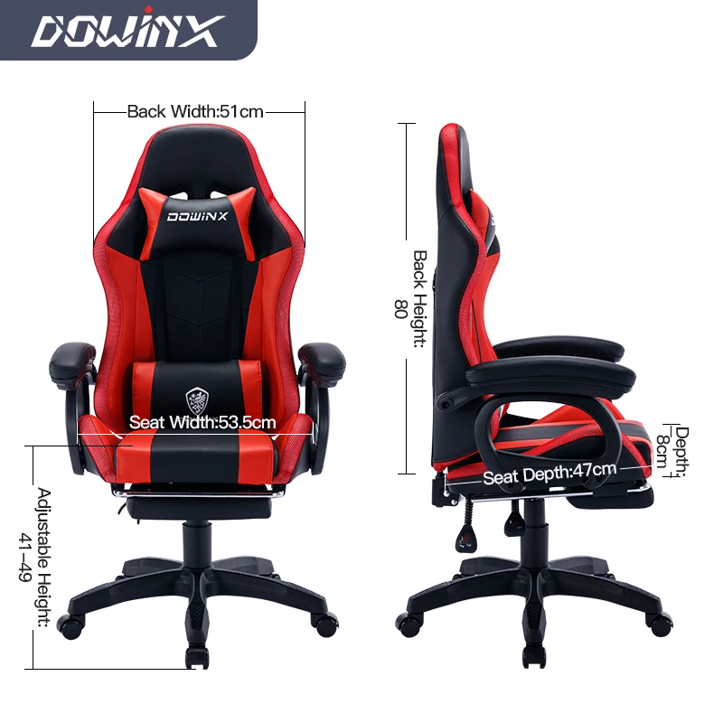 Ergonomic Computer Chair with Massage and Footrest Reclining Game Chair for Adults Gaming Chair with Speakers and LED Lights
