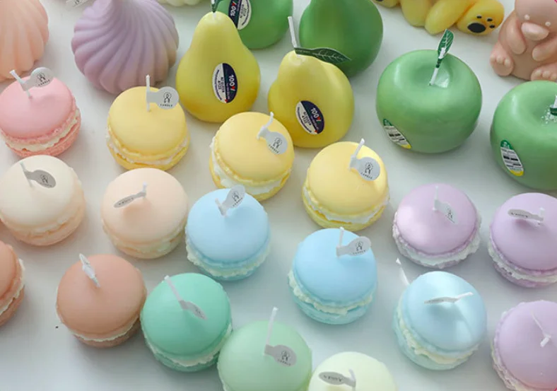 wholesale cute macaron scented candle aroma candle high quality gift for indoor macaron scented candle