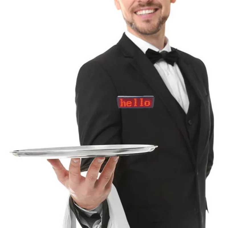 Flexible Programmable Scrolling led screen badge LED Module digital worker id name badge