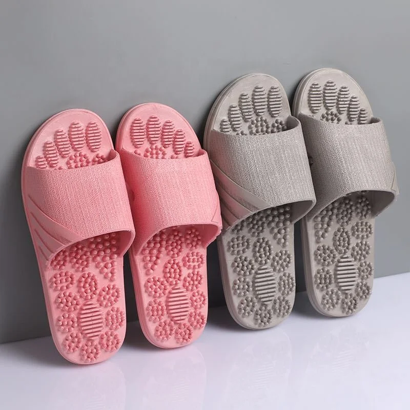 Summer PVC Acupuncture Foot Point Activation Reflex Massage Shoes Unisex Foot Care Home Bathroom Massage Slippers Sandals