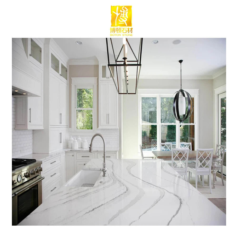 
Cheap price Polished Artificial Quartz Slabs Calacatta White Quartzite Slab 