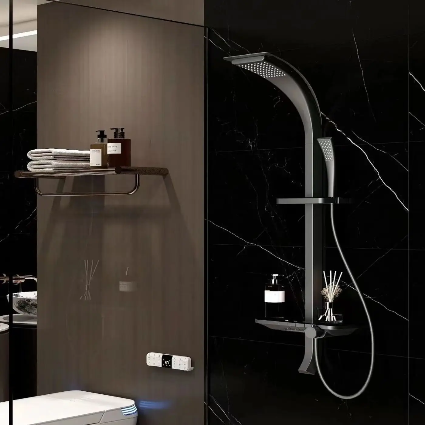 Bathroom thickening shower set home bathroom net red models copper material multi-purpose shower accessories bathroom faucet
