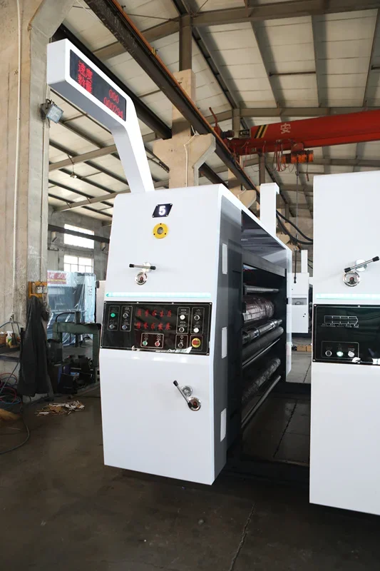 SYKM  Customized Carton Box Making Machine 4 Colors Flexo Corrugated Automatic Printing Slotting And Die Cutting Machine