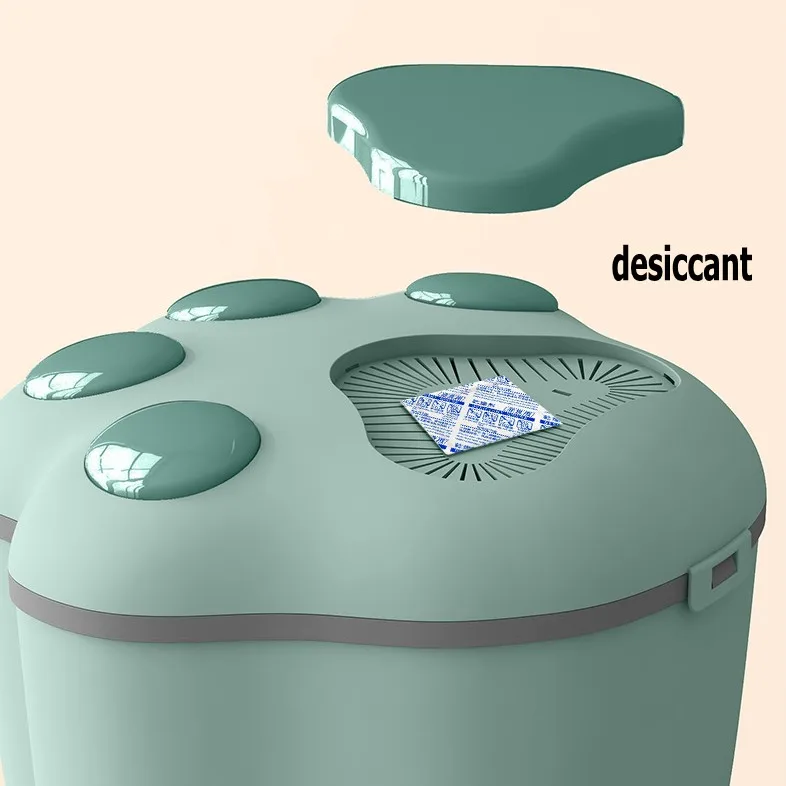 Пластиковые коробки для кормления домашних животных с дизайном в виде лап коробка хранения еды собак