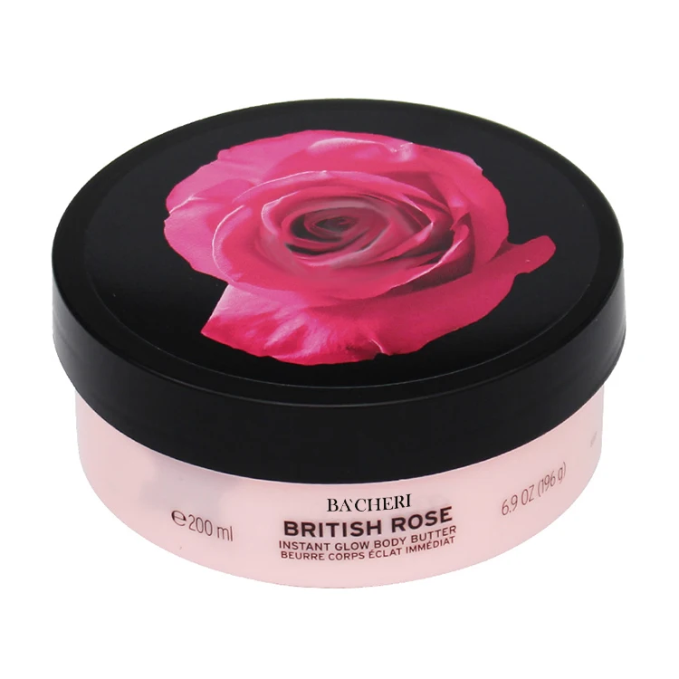 Private Label Vendor 100% Pure Natural Organic Rose Mango Shea Butter Moisturizing Body Lotion Whipped Body Butter