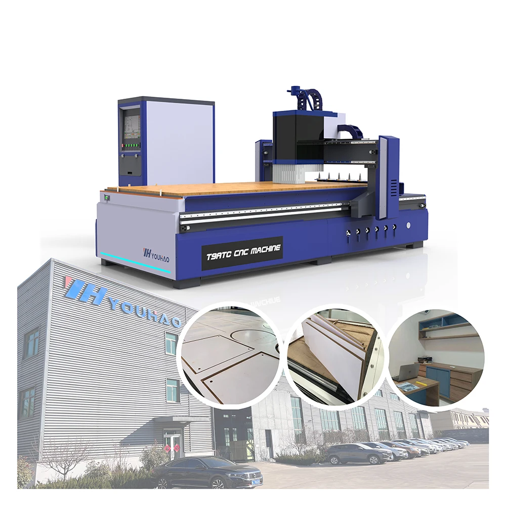 YOUHAO China 1325/1530/2030/2040 High speed precision 3 Axis atc cnc router machine with linear tool magazine