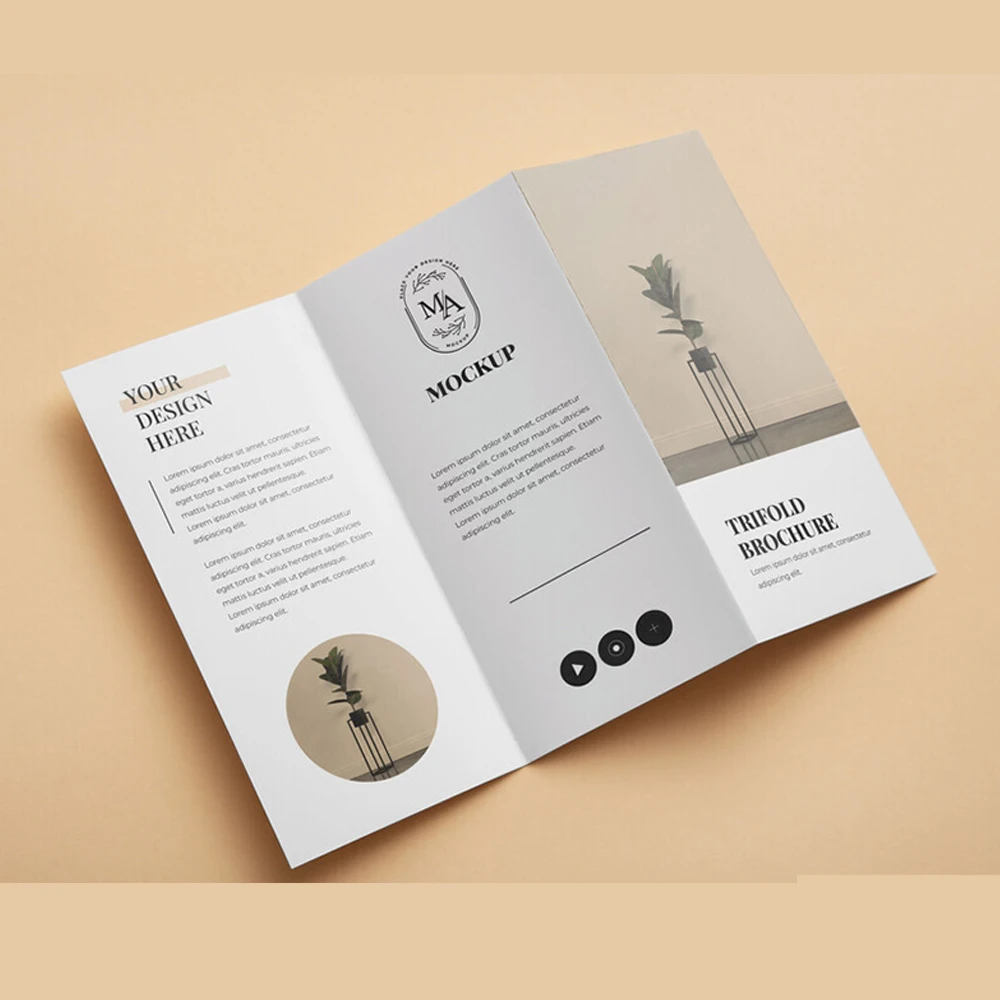 Custom Premium Coated Paper Book Model Number Poster Logo Printed Folding Flyer Catalogue Pamphlet Brochure Instruction Manual