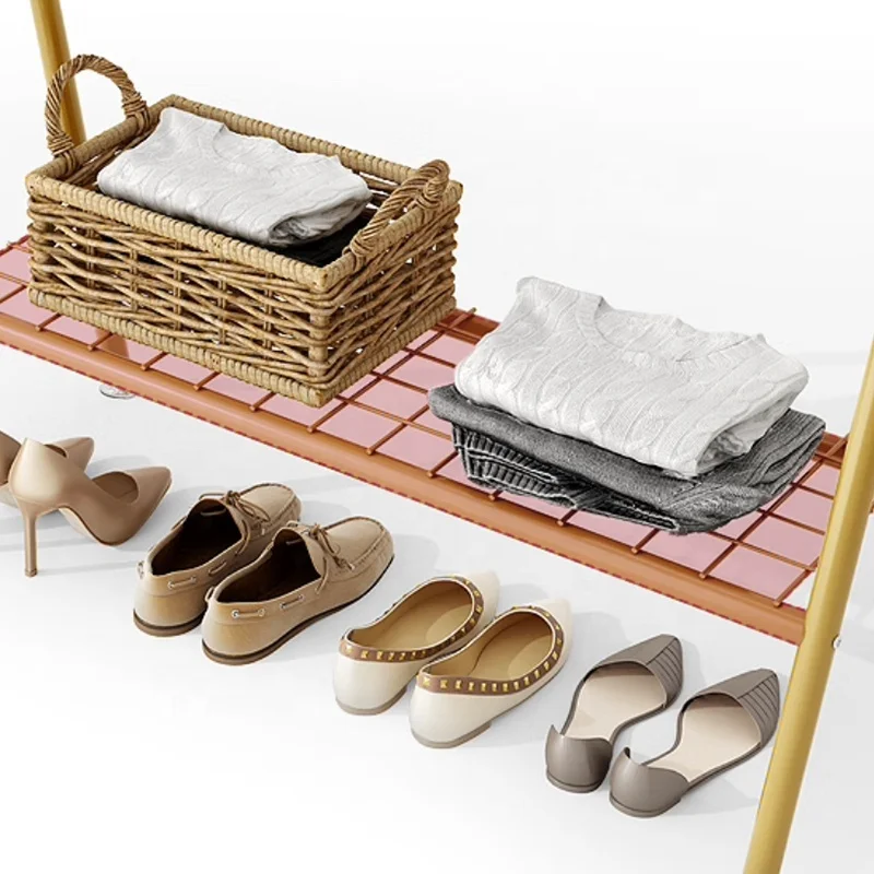 Free Standing Gold Metal Cheap Clothing Racks For Sale Clothes Coat Racks Store Women Hanger Stands