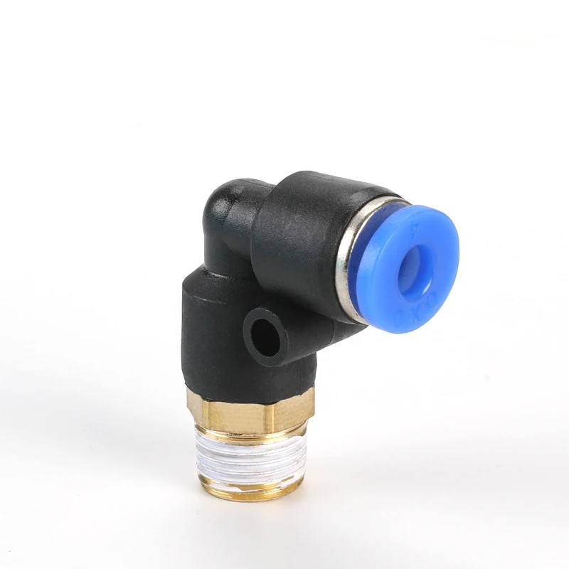 Pneumatic cylinder trachea quick plug quick connector external thread elbow PL4-M5/6-01/8-02/10/12-04