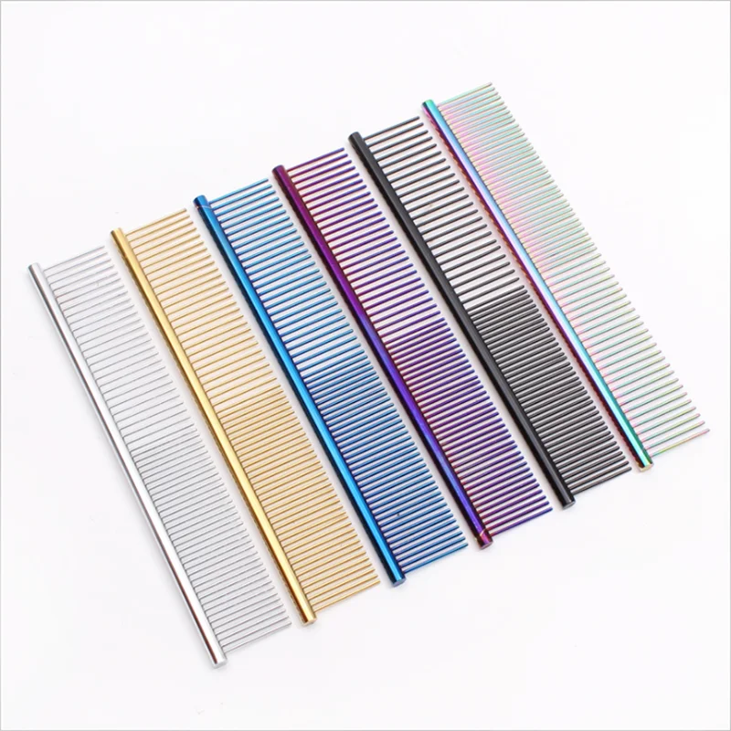 High Quality Pet Comb Stainless Steel Teeth Brush Comb Dog Cat Pet Grooming Comb Stainless