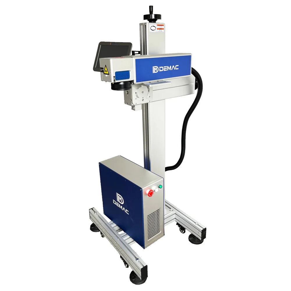 Factory Price DEMAC 20W/30W/50W Fiber Laser Marking Machine Date Logo Printer Fiber Laser Coder for Food and Medicine Packaging
