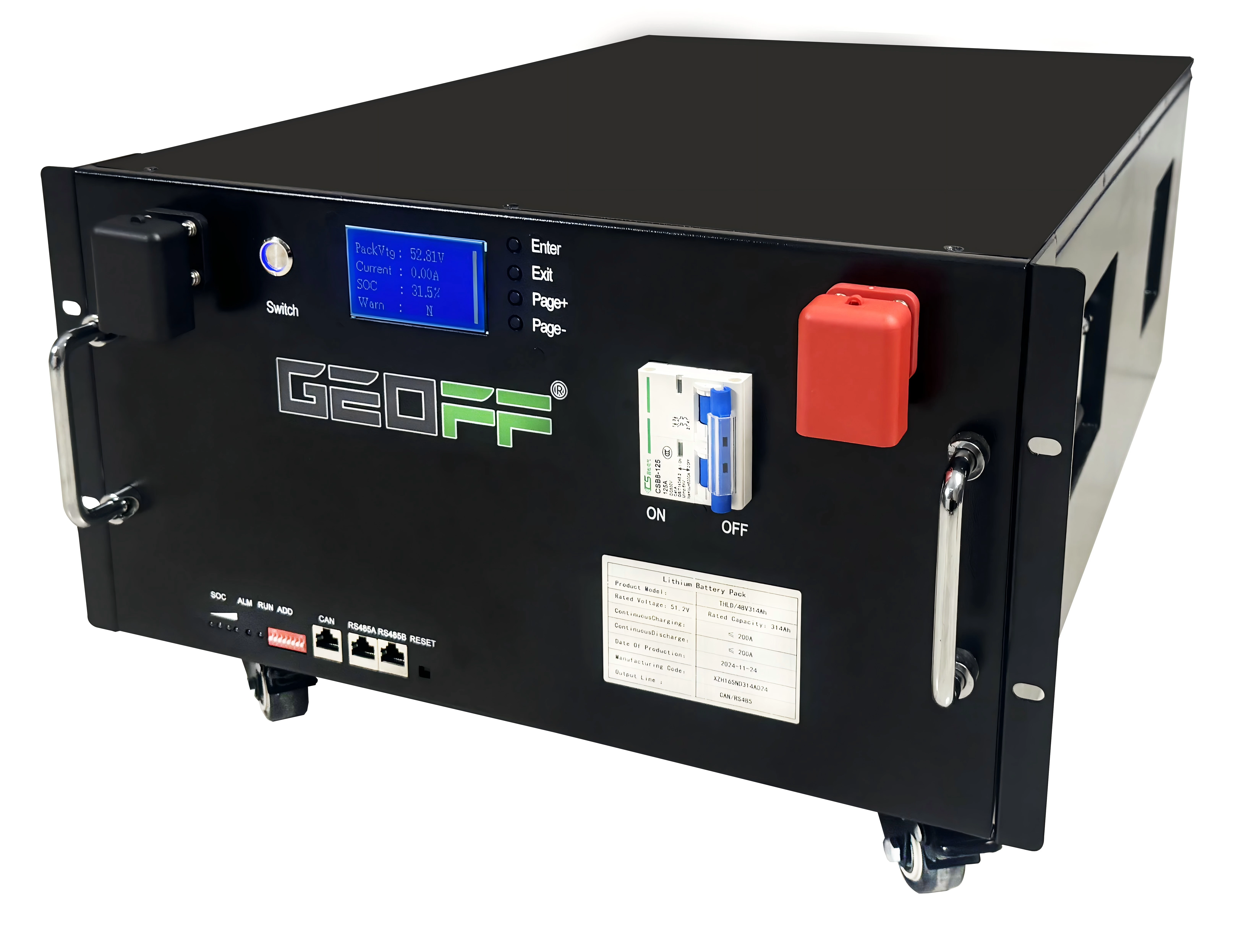 GEOFF 48V 51 2 V 320AH CATL 16kw A cell связываются с любым инвертором домашней системы хранения энергии солнечная система 5 лет гарантии