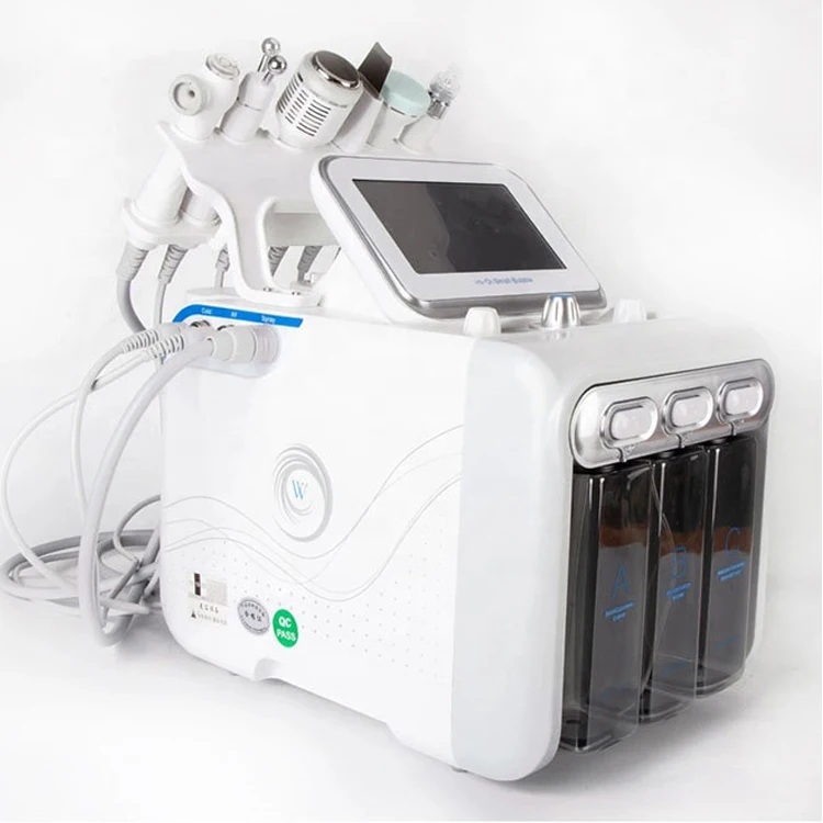 6 in 1 Dermabrasion small bubble skin rejuvenation deep clean black head removal bio eye lift face hydra oxygen facial for salon