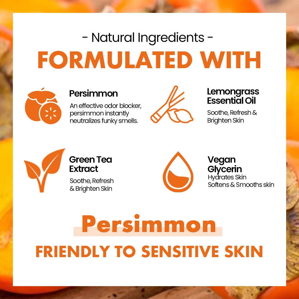 Wholesale Oem Vegan Body Persimmon Tannin Deodorent Stick Natural Deodorant Stick Refresh Body Deodorant Stick for Old People