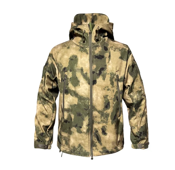 DFA01 Winter CP green black khaki customized and stock Shark skin softshell fleece camouflage jacket