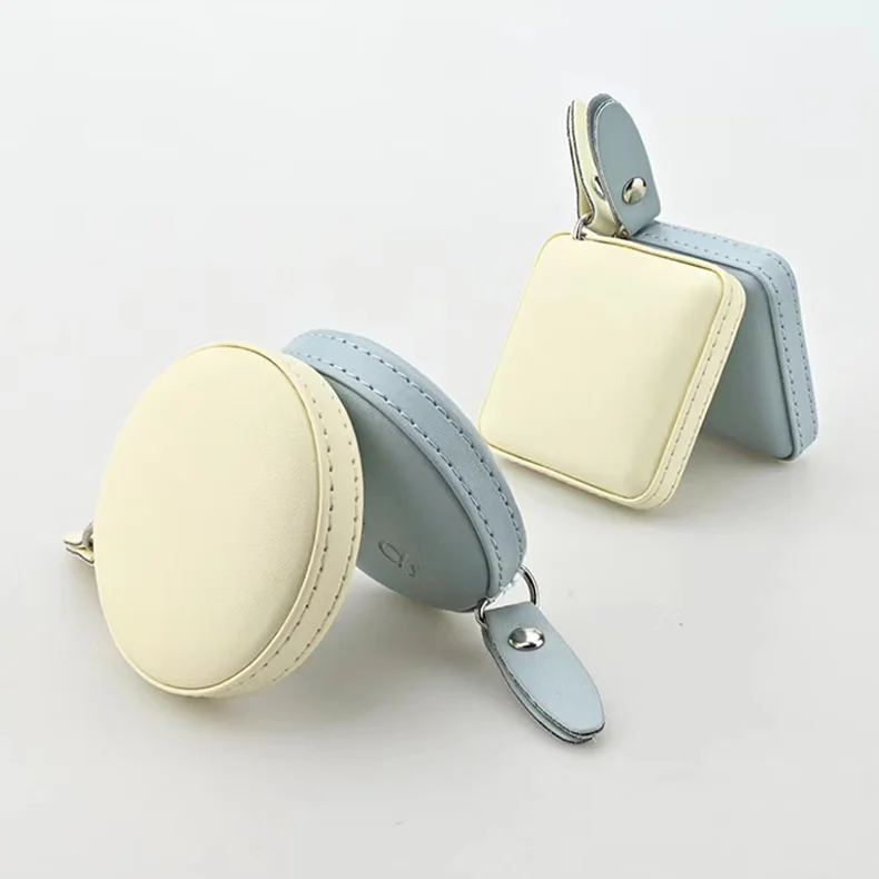Wholesale Measure Tape Promotion Retractable Tailor Body Cloth PU Measuring Tape 1.5M Round Mini Leather Tape Measure With Logo
