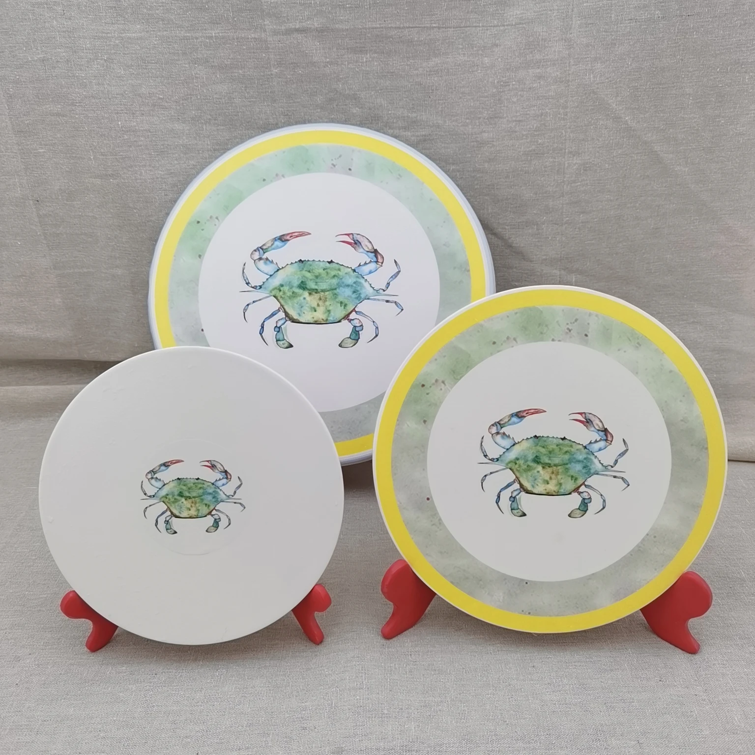 2022 New CRAB Design Melamine Plate Sets Rack With Customized Table Decor Art Framework For Decoration Plate