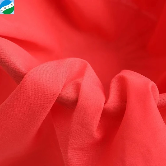 Shaoxing текстильная тканая 100% хлопчатобумажная ткань однотонная окрашенная популярная Высококачественная футболка