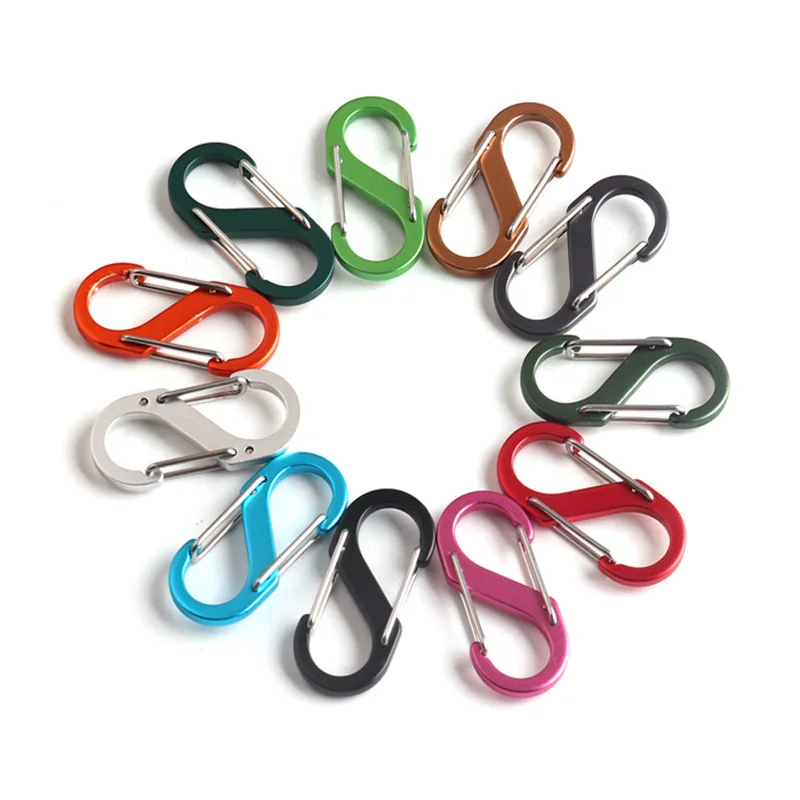 Custom Oem Aluminum Titanium Alloy Color Metal Screw Gate Rated Tiny Strap Carabiner