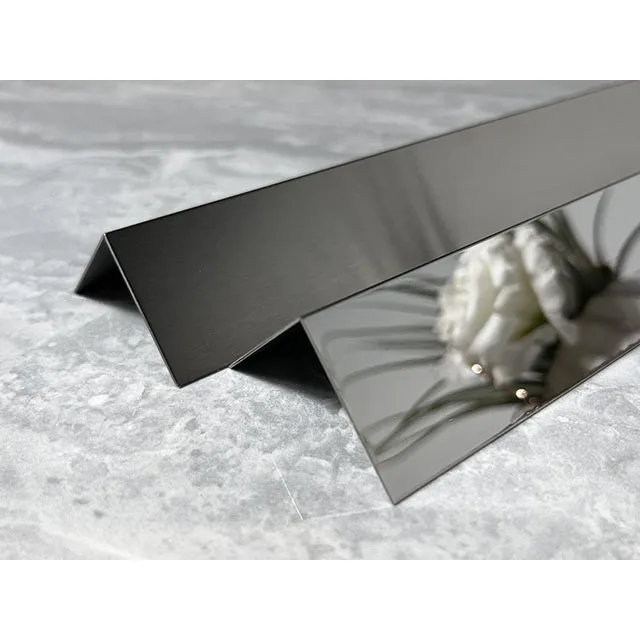 Stainless steel tile trim L shape profile metal trim Tile Corner Gold Brushed Trims for wall edge decoration
