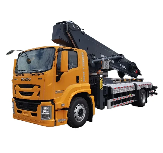 ISUZU 60 м телескопическая воздушная Рабочая платформа грузовик 4x2 высотный рабочий с ковшом