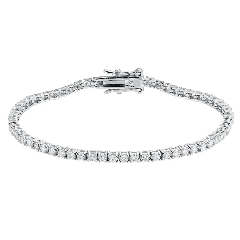 Hot Selling  GRA Certificates 2mm 3mm 4mm 5mm 6.5mm VVS1 Moissanite Diamond Tennis Bracelets Men