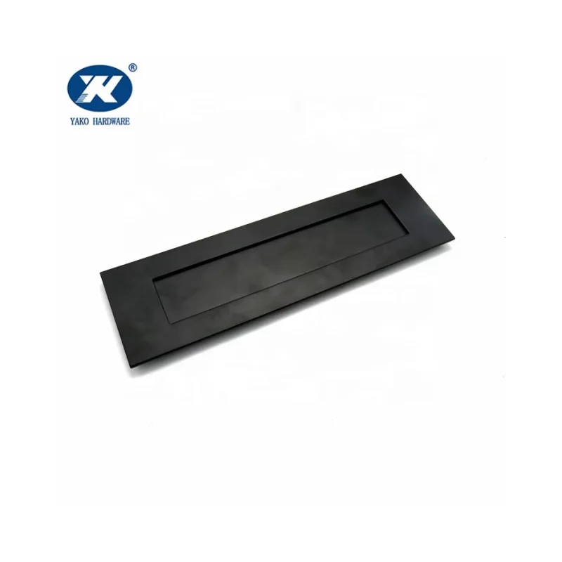 Outdoor Black Stainless Steel  Mailbox Postal Parcel Letter Box Door Plate for Gate Mail Slot