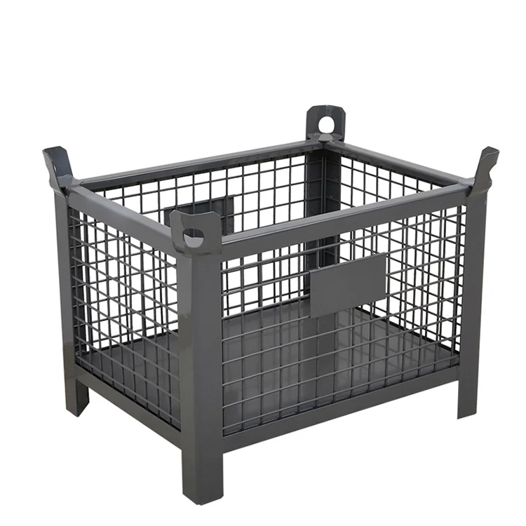 Лидер продаж, прочный складной контейнер из проволочной сетки по низкой цене, складной металлический контейнер для хранения