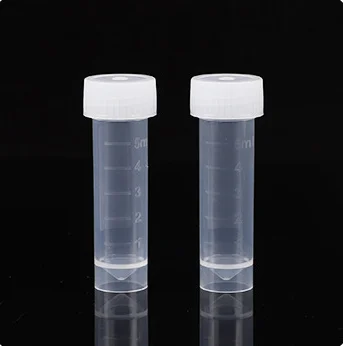 Plastic Test Tube with Screw Cap Flat Bottom Design for Secure Sealing With Business