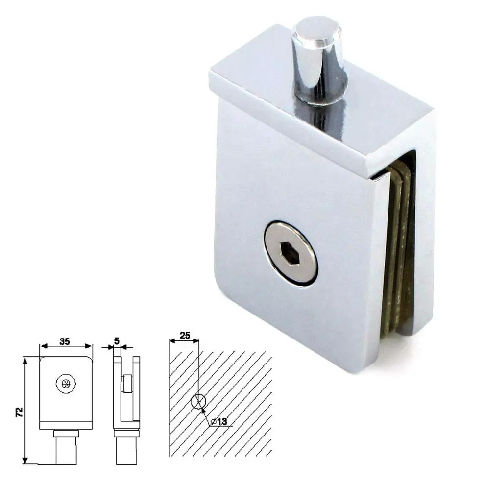 Wholesale frameless glass cabinet hinge 360 degree free swing brass chrome shower glass door rotate pivot floor hinge