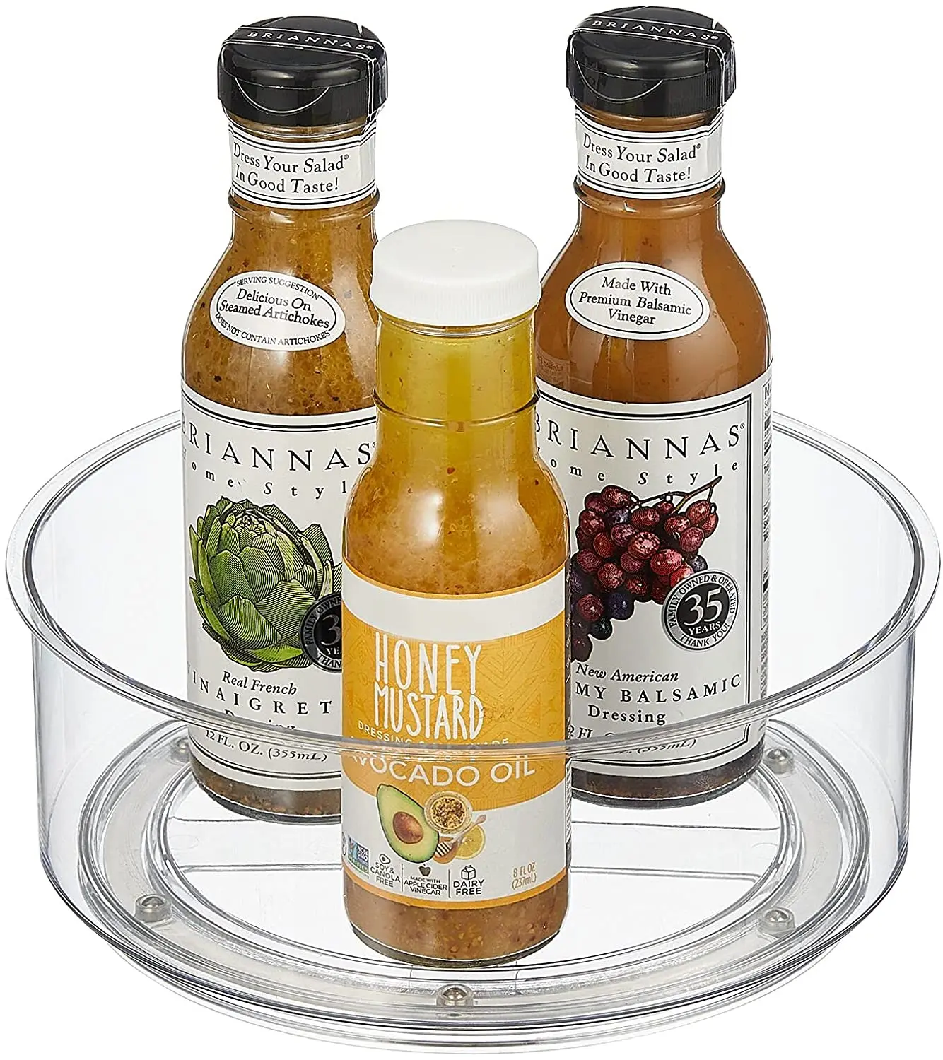 2022 New LayerKitchen Spice Multifunctional Rotating Storage Rack Bathroom Cosmetic Storage Tray Clear Lazy Susan